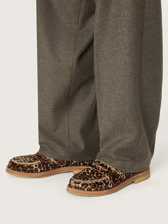 Mocasines Jerry para hombre en piel de potro con estampado de leopardo