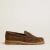 Mocasines Jerry para mujer en gamuza gris paloma