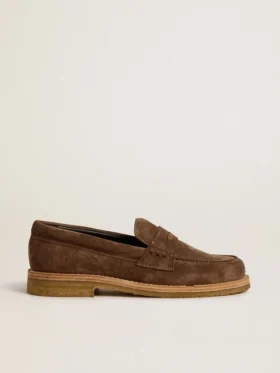 Mocasines Jerry para mujer en gamuza gris paloma