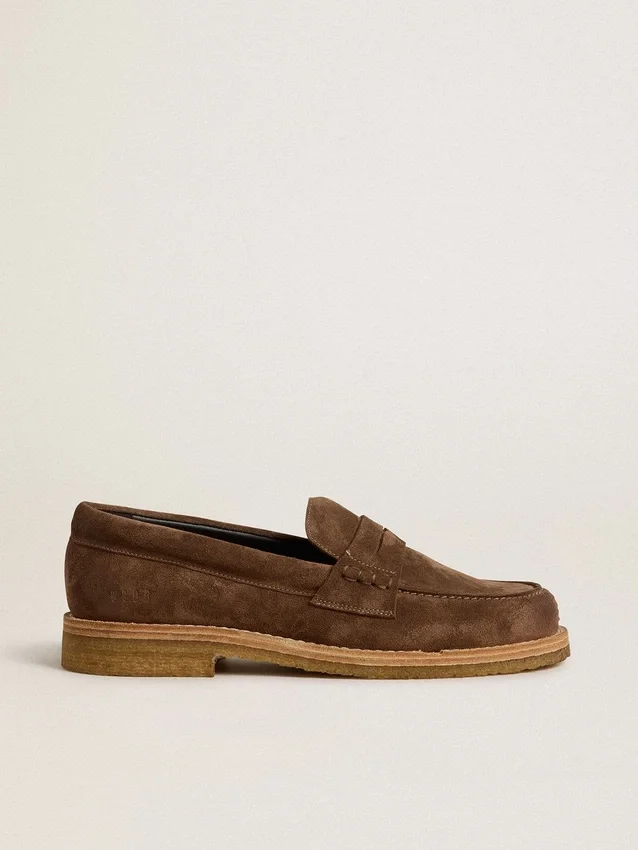 Mocasines Jerry para mujer en gamuza gris paloma