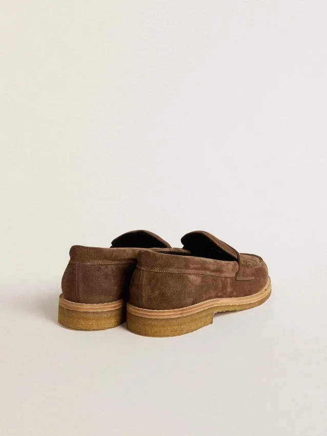 Mocasines Jerry para mujer en gamuza gris paloma