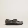 Mocasines Young Cruise en cuero negro desgastado
