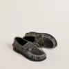 Mocasines Young Cruise en cuero negro desgastado