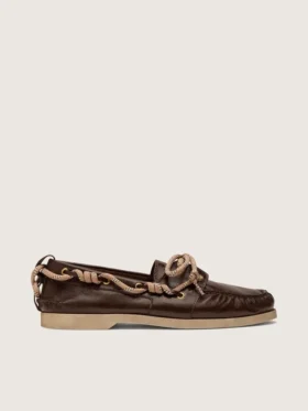 Mocasines Cruise para hombre en cuero marrón oscuro brillante