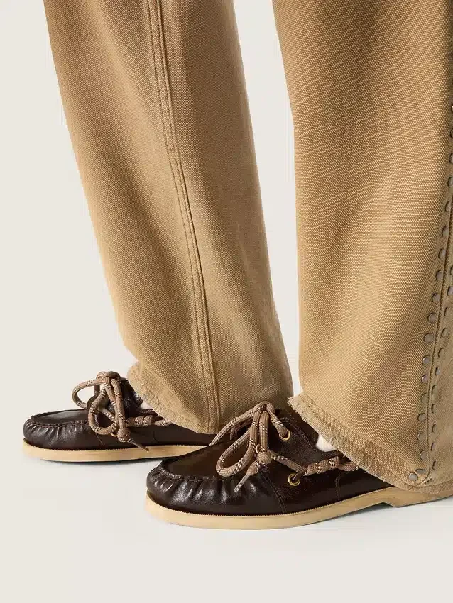 Mocasín Cruise para mujer en cuero marrón oscuro brillante