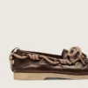 Mocasín Cruise para mujer en cuero marrón oscuro brillante