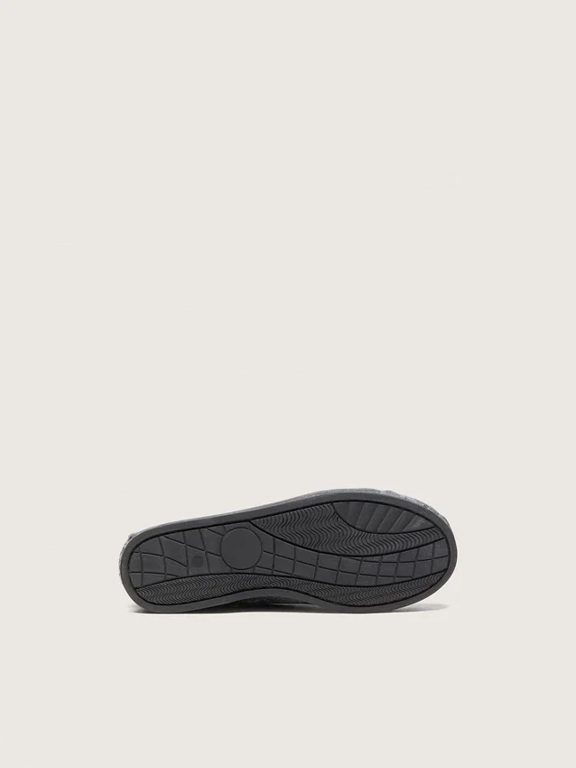 Mocasín Cruise para niños en cuero negro desgastado