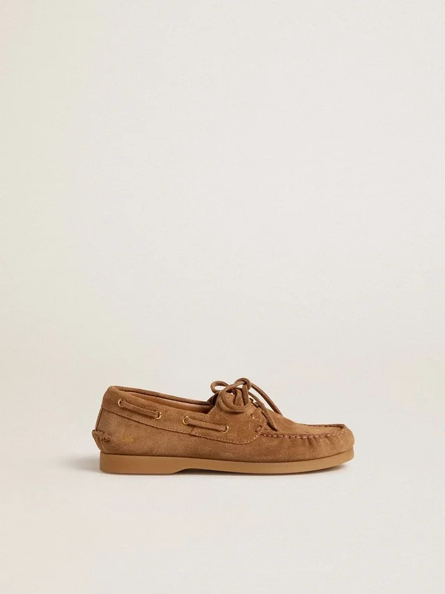 Mocasín Cruise para niños en gamuza marrón claro