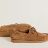 Mocasín Cruise para niños en gamuza marrón claro