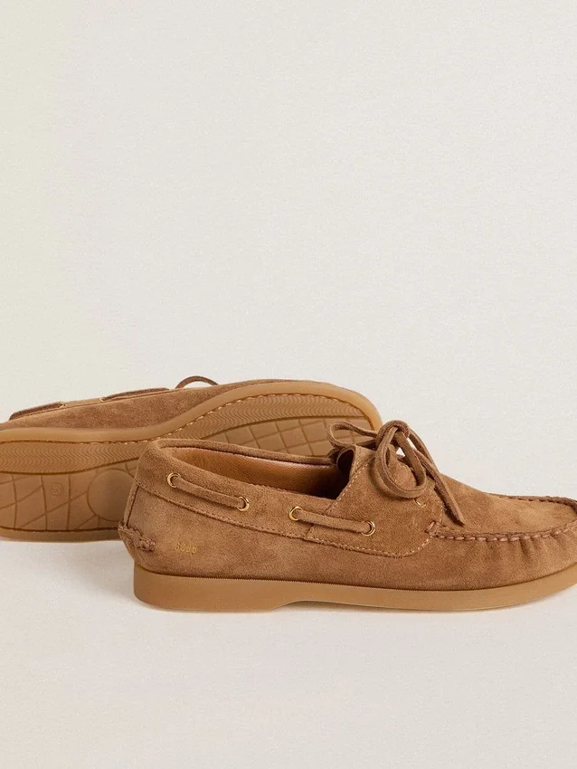 Mocasín Cruise para niños en gamuza marrón claro