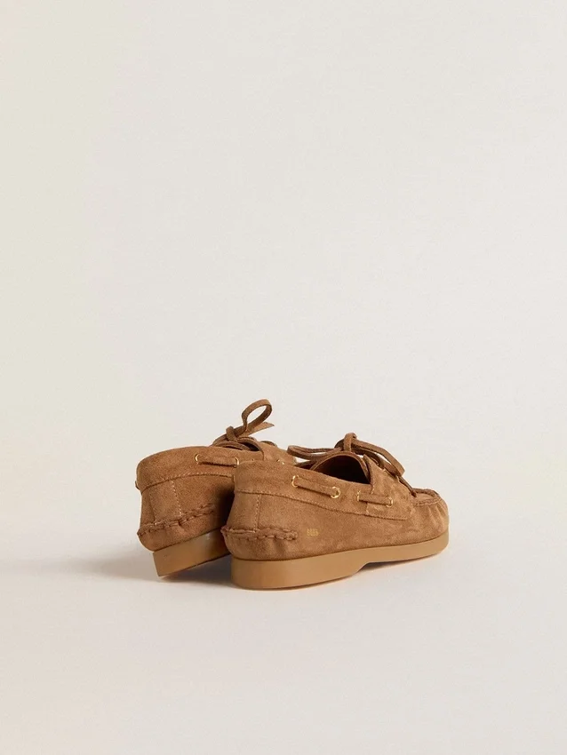 Mocasín Cruise para niños en gamuza marrón claro