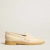 Mocasín Jerry en cuero blanco mantequilla