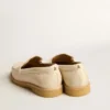 Mocasín Jerry en cuero blanco mantequilla
