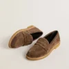 Mocasín Jerry para hombre en gamuza gris paloma