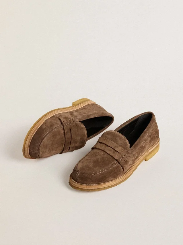 Mocasín Jerry para hombre en gamuza gris paloma