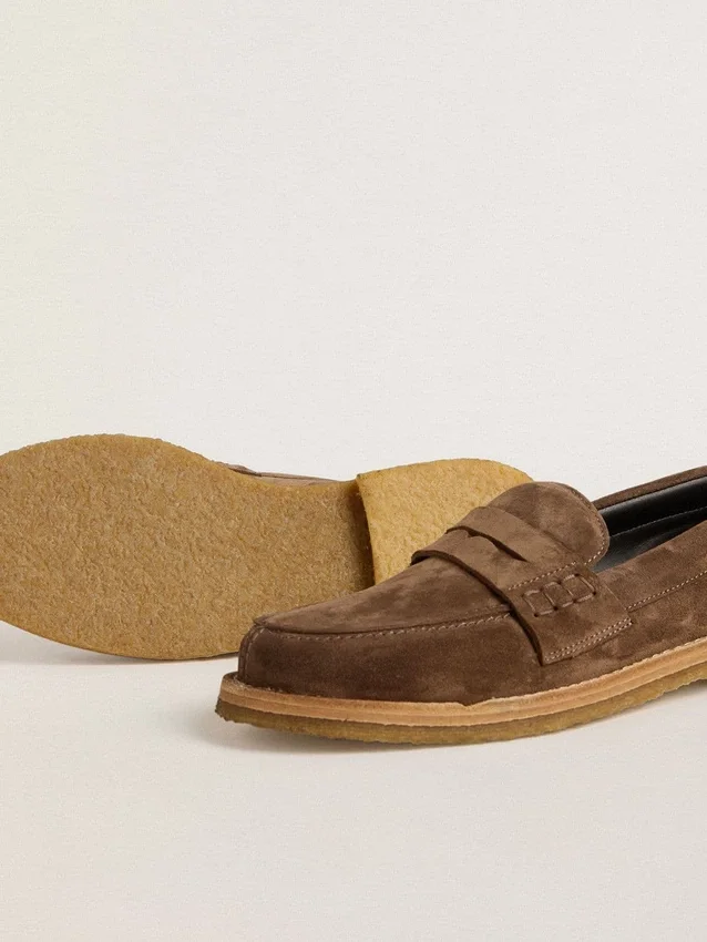 Mocasín Jerry para hombre en gamuza gris paloma