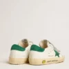 Old School para adolescentes con estrella de gamuza verde y lengüeta en el talón
