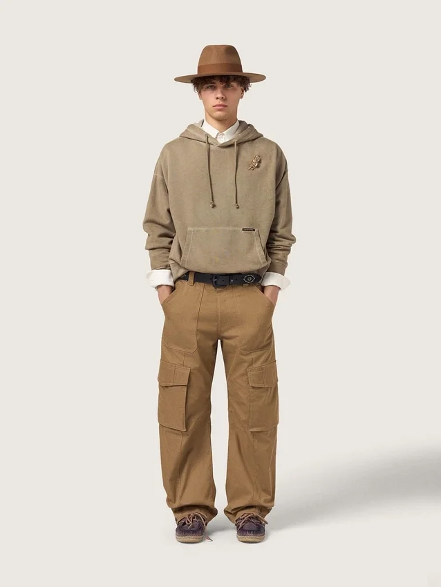Pantalones cargo beige caqui