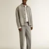Pantalones chino de algodón color gris