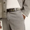 Pantalones chino de algodón color gris