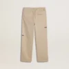 Pantalones chinos beige para niños con toques multicolores