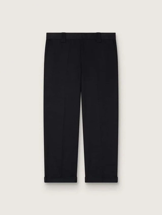 Pantalones chinos negros de algodón para hombre