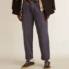 Pantalones chinos para hombre en azul con efecto desgastado