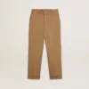 Pantalones chinos para niños en algodón color tabaco
