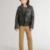 Pantalones chinos para niños en algodón color tabaco