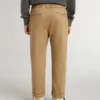 Pantalones chinos para niños en algodón color tabaco
