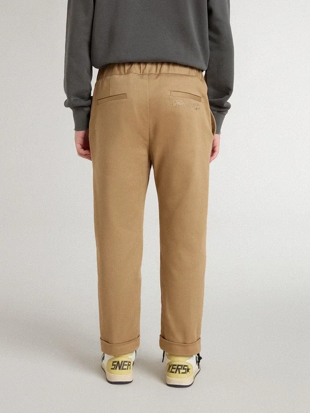 Pantalones chinos para niños en algodón color tabaco