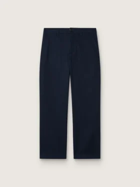 Pantalones chinos unisex Journey de lona de algodón azul con logotipo bordado