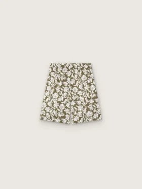 Pantalones cortos de lona de algodón para niños de Journey con estampado floral verde y blanco