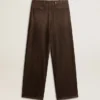 Pantalones de algodón de lavado medio para mujer