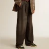 Pantalones de algodón de lavado medio para mujer