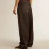 Pantalones de algodón de lavado medio para mujer