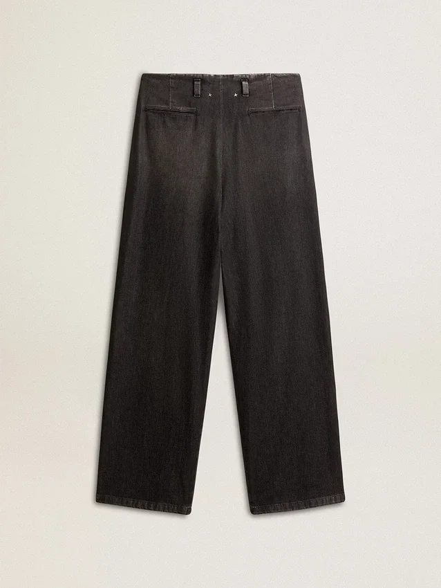 Pantalones de algodón de lavado medio para mujer