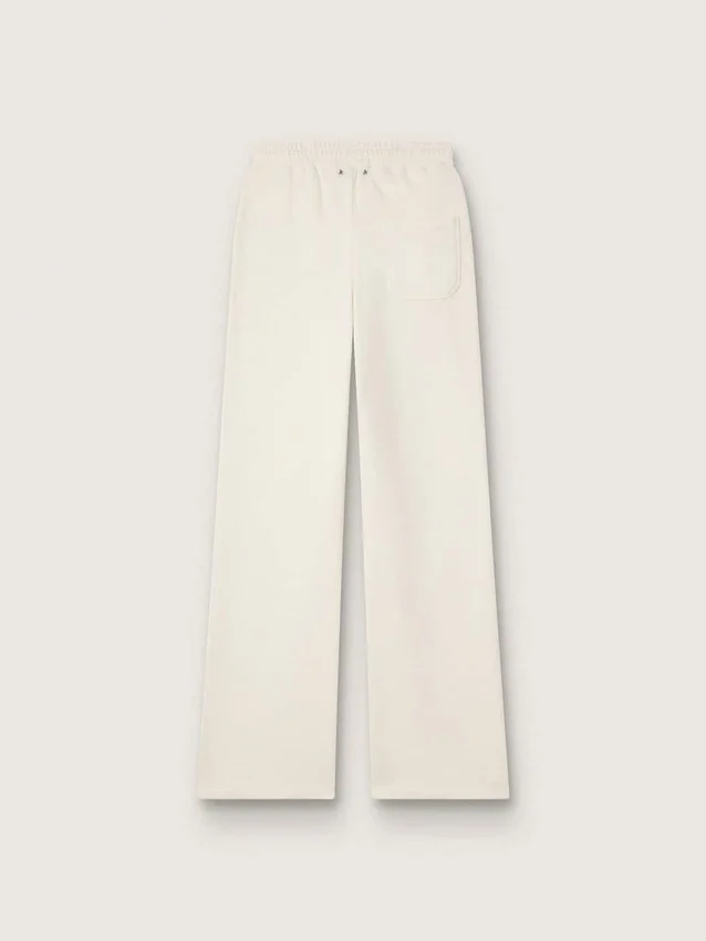 Pantalones de chándal blancos de algodón para mujer