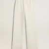 Pantalones de chándal blancos de algodón para mujer