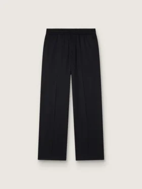 Pantalones de chándal para hombre de lana negra