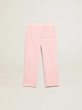Pantalones de chándal rosas con una estrella brillante en la parte delantera