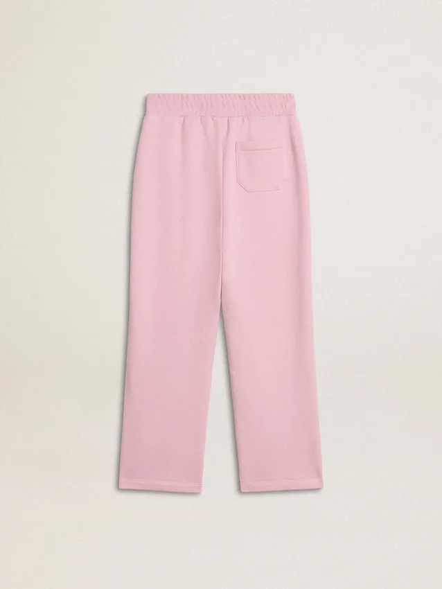 Pantalones de chándal rosas con una estrella brillante en la parte delantera