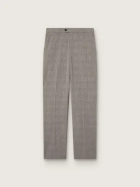 Pantalones de corte ajustado para hombre con diseño de cuadros Príncipe de Gales en gris