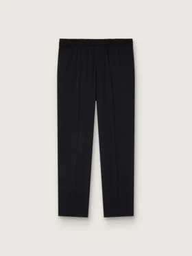 Pantalones de gabardina de lana negros para hombre
