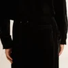 Pantalones de hombre con efecto terciopelo negro