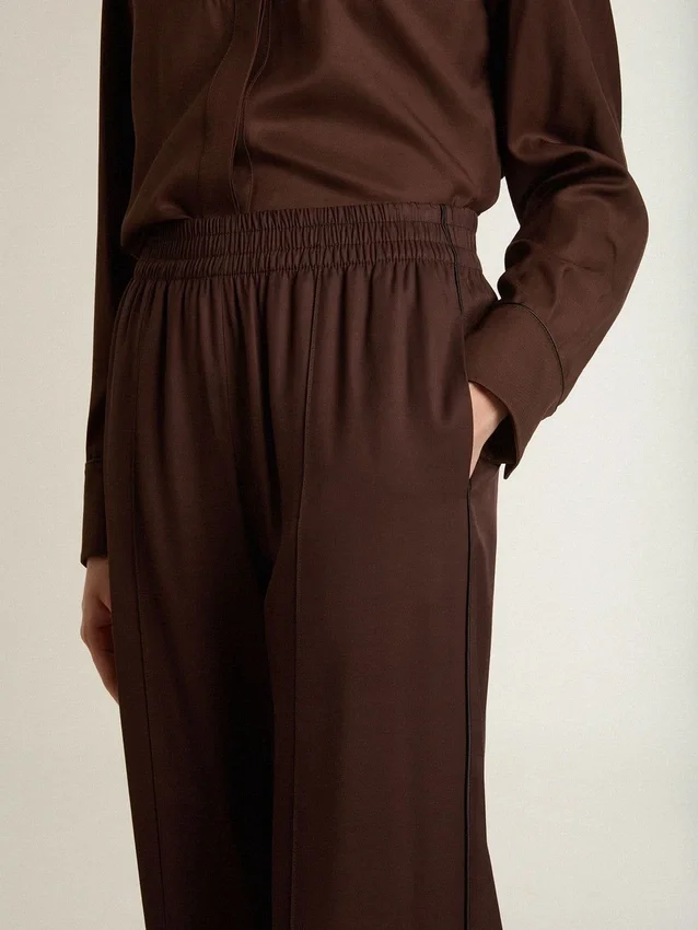 Pantalones de jogging marrones para mujer