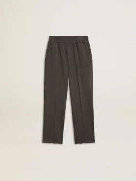 Pantalones de jogging para niños en verde militar con bordado