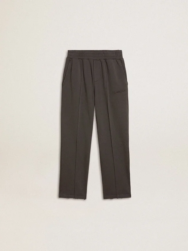 Pantalones de jogging para niños en verde militar con bordado
