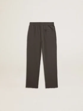 Pantalones de jogging para niños en verde militar con bordado