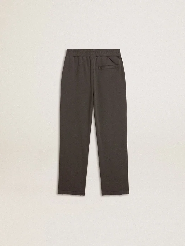 Pantalones de jogging para niños en verde militar con bordado